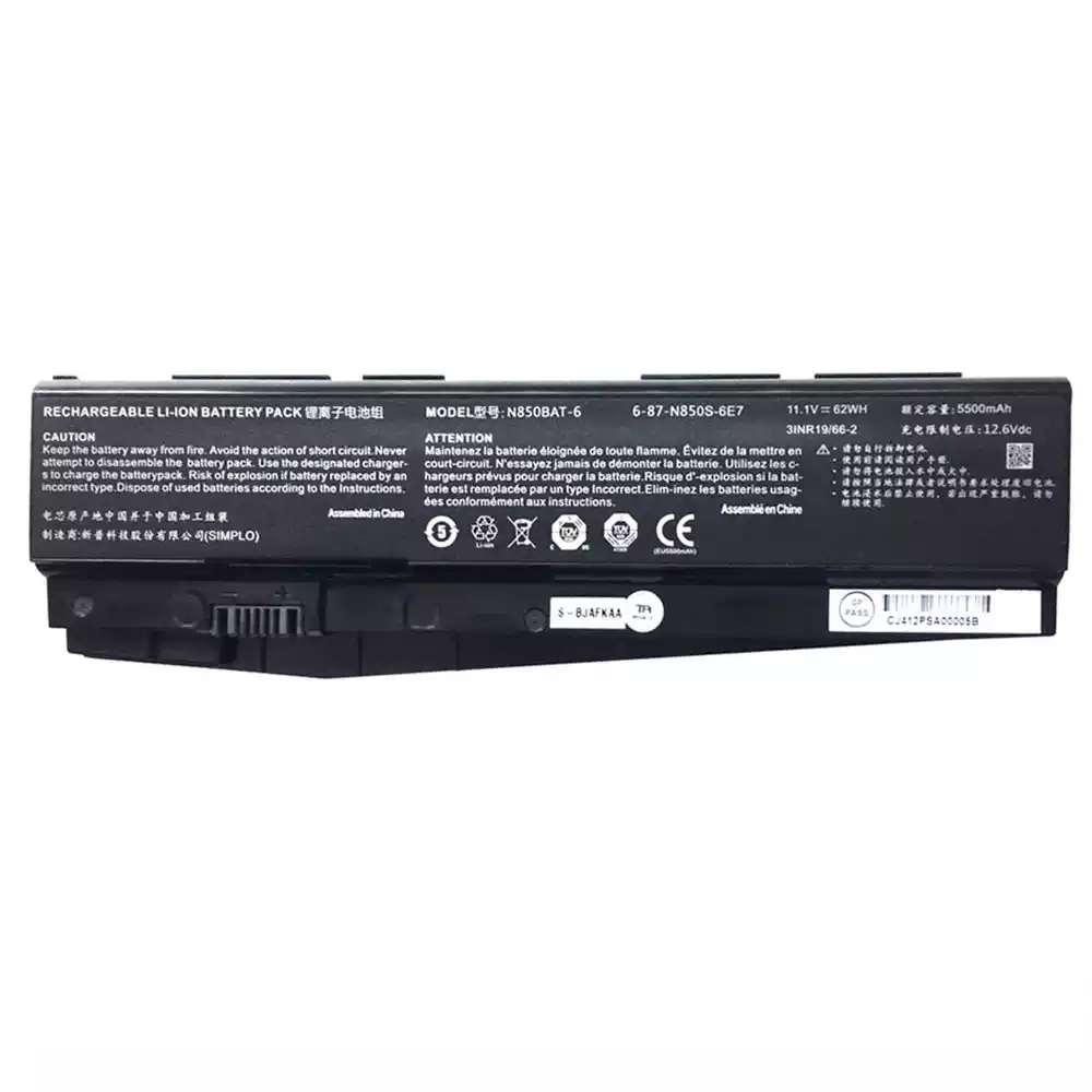 Akku für Clevo N850BAT-6